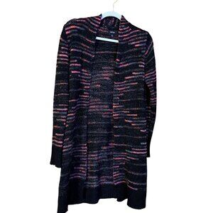 Apt 9 open cardigan sweater pink grey black COZY